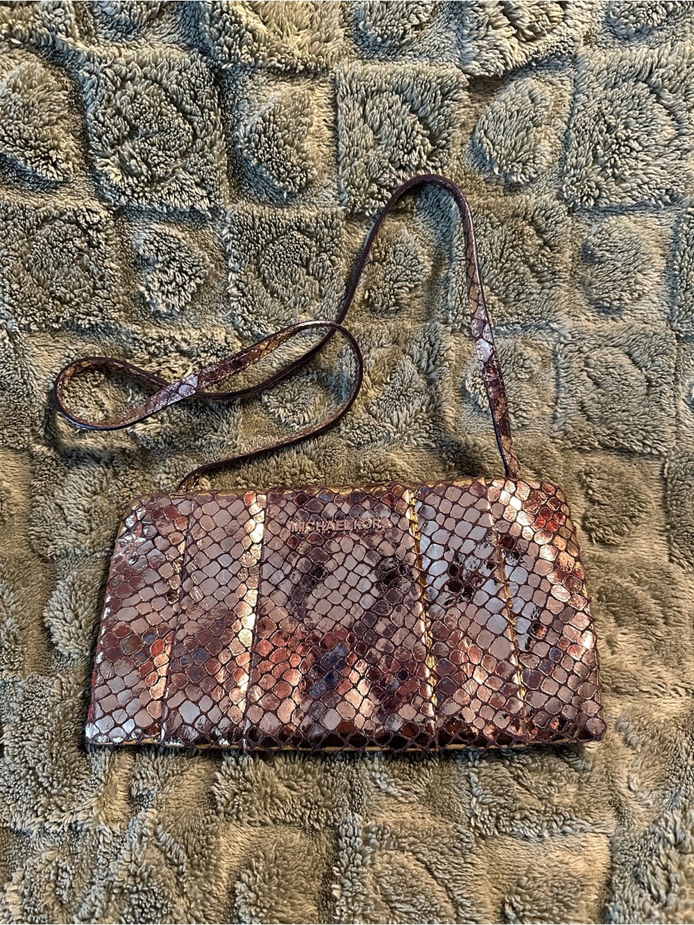 Michael Kors Snakeskin-Effect Crossbody Bag